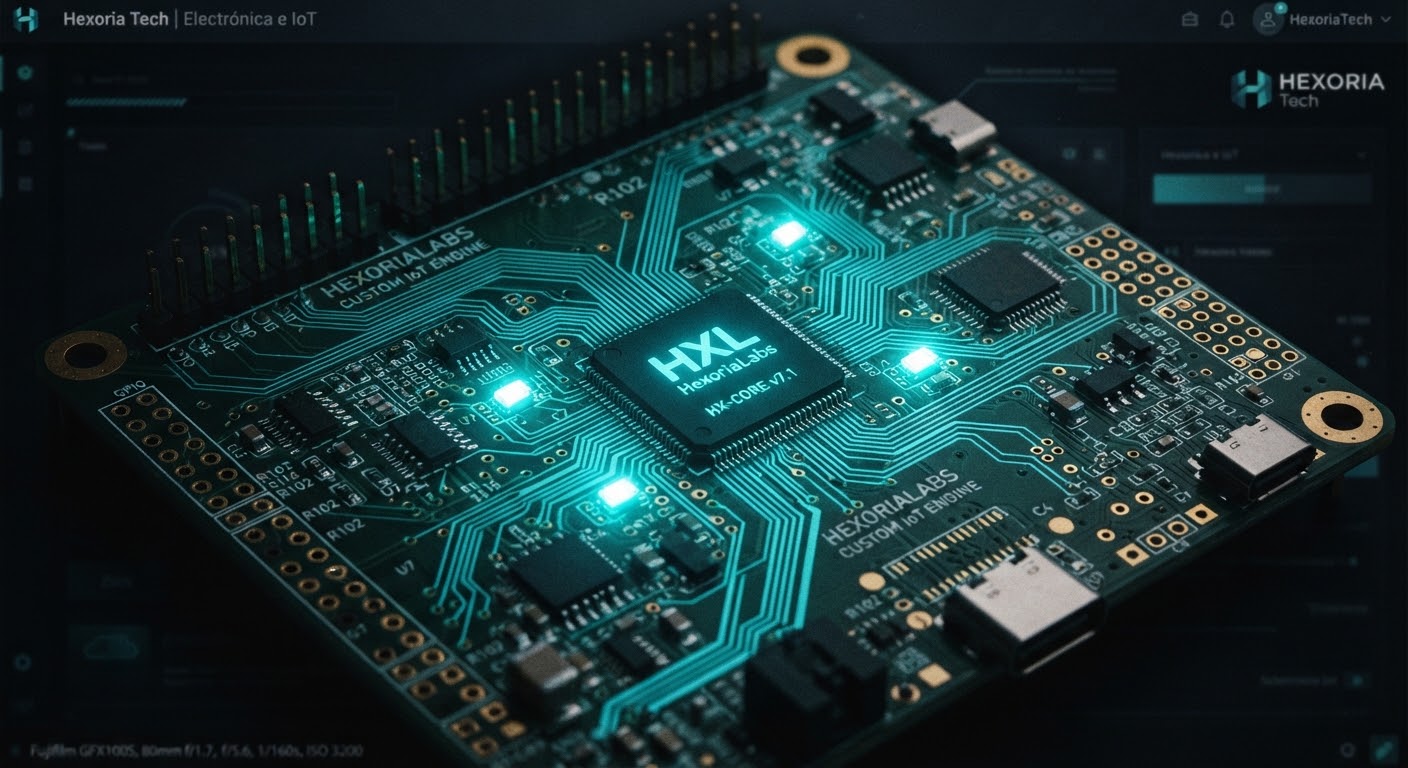 Placa electrónica diseñada por HexoriaLabs